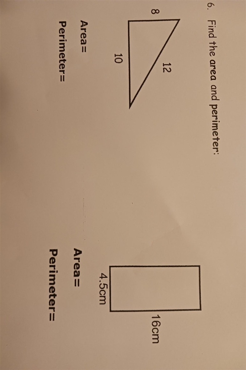 5. Find the area and perimeter: ​-example-1