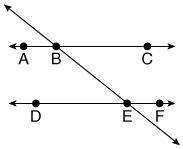 Which of the following is a line segment in the drawing that connects two parallel-example-1