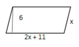 The perimeter of the parallelogram below is 64 in. What is the area? Enter the numerical-example-1