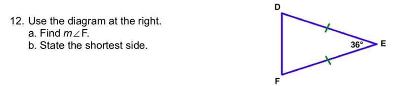 1. find m 2. state the shortest side-example-1