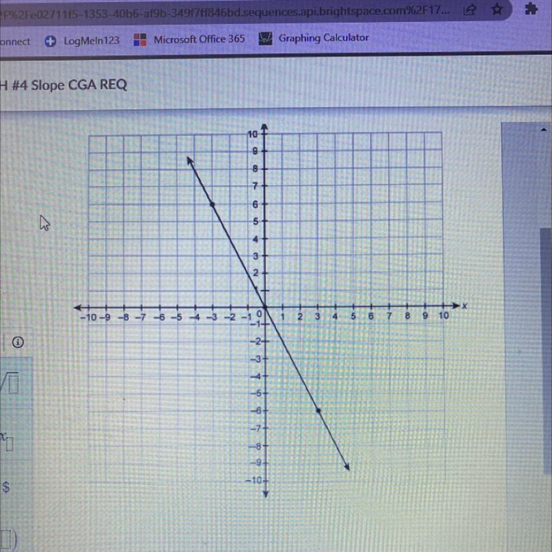 What is the slope of the line on the graph? Enter your answer in the box-example-1