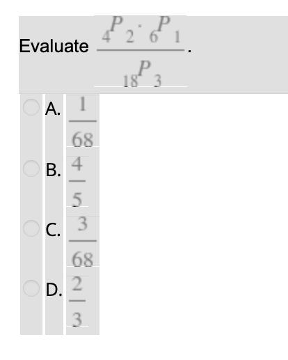 Evaluate fraction numerator P presubscript 4 subscript 2 times P presubscript 6 subscript-example-1