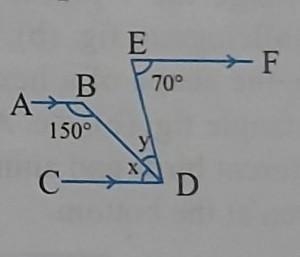 Find the value of x and y from the following​-example-1