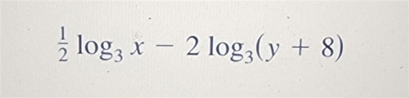 Condense the expression to the logarithm of a single quantity. I'm going to be so-example-1