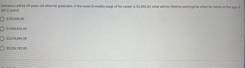 4.(02.02 MC)Demarcus will be 24 years old when he graduates. If the mean brweekly-example-1