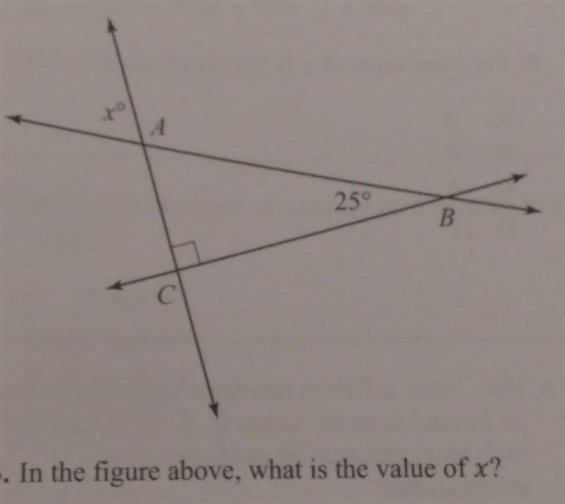 In the figure above, what is the value of x? ​-example-1