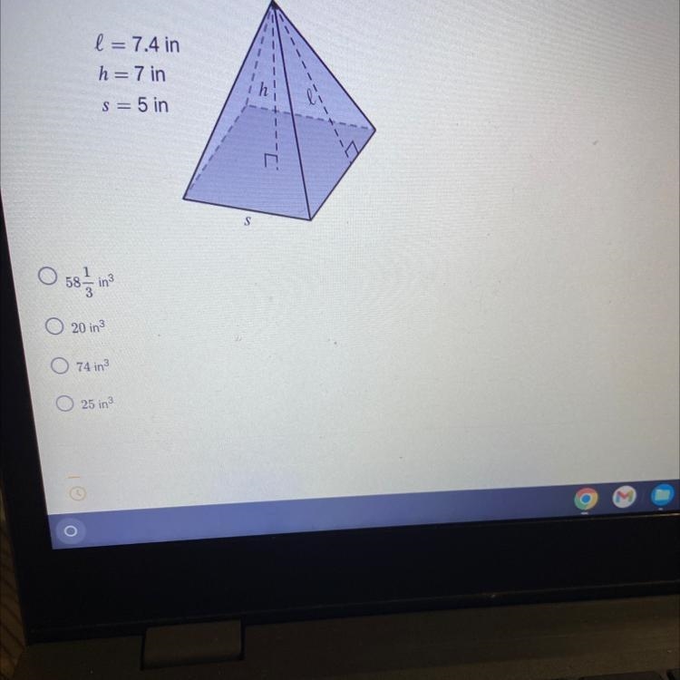 Find the volume of the pyramid.-example-1