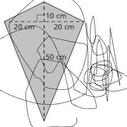 Jake drew the sketch below of a kite that he wants to make. A kite with height equal-example-1