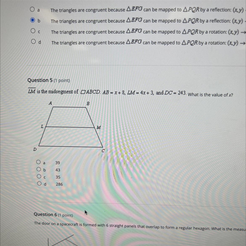 What is the value of x If you know how to solve please show work! Please help-example-1