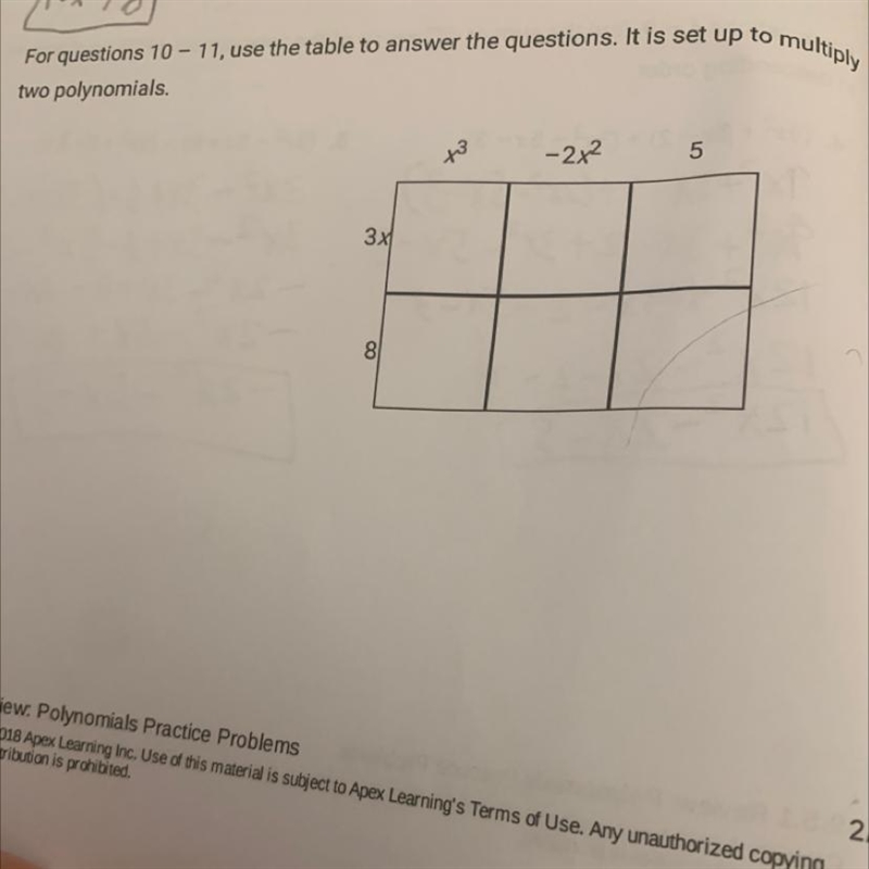 10. What is the coefficient of the X^3 term of the product?-example-1