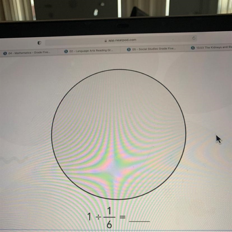 Divide the whole into pieces that are each ⅙ of the whole. Then, solve the equation-example-1