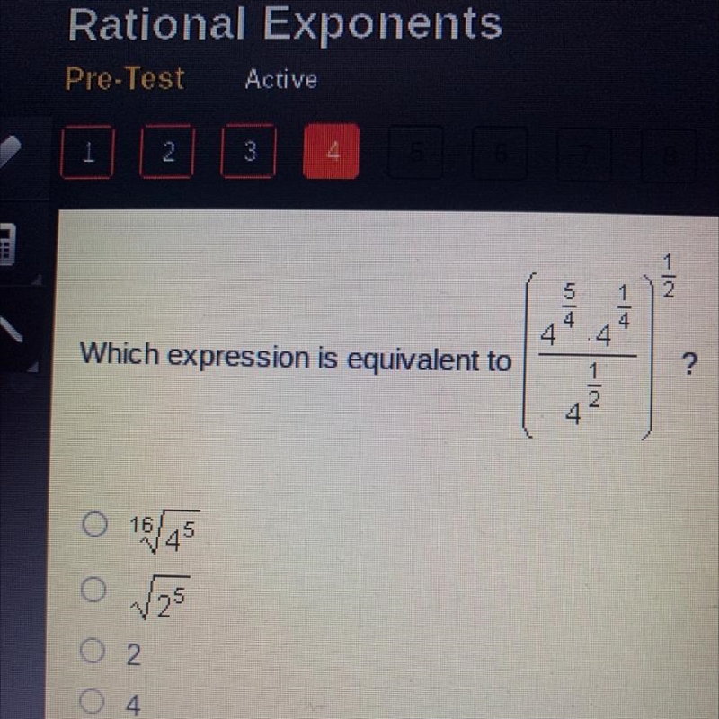 Which expression is equivalent to …..-example-1