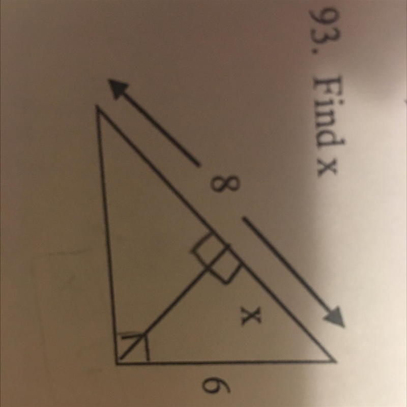 Find x of the triangle-example-1