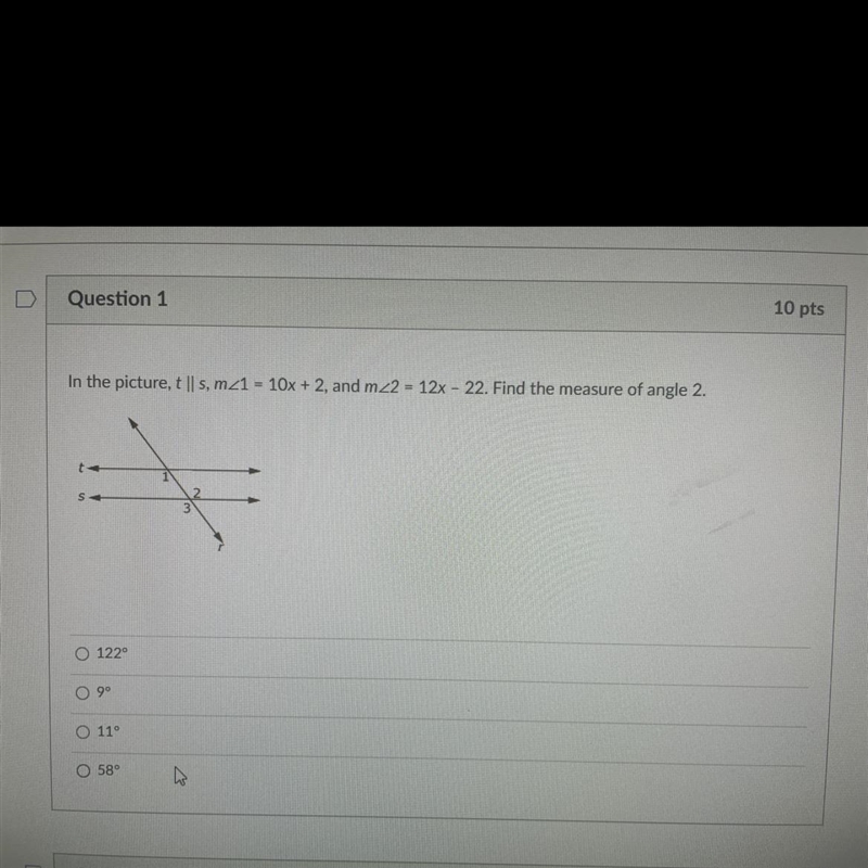 PLEASE HELP WILL GIVE YOU ALL MY POINTS In the picture, t || s, mz1 = 10x + 2, and-example-1