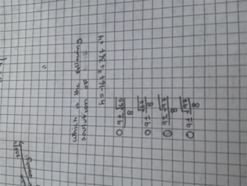 Pleaseee helpppp <3 What is the following solution of h=-16t^2 +36t + 4 Thank you-example-1