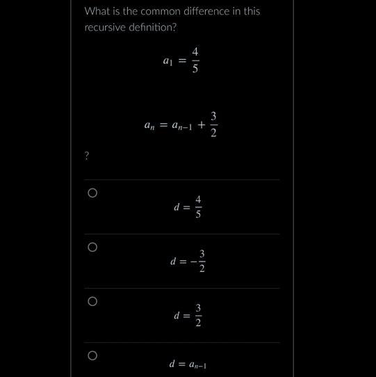 What is the common difference in this recursive definition?-example-1