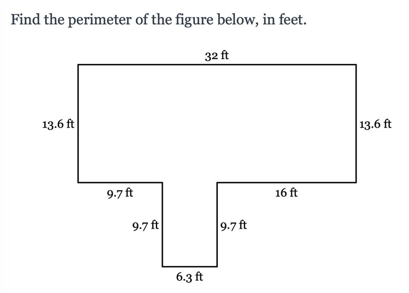 Can someone help me find the perimeter of the figure in feet.-example-1