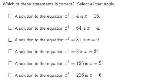 Which of these statements is correct? Select all that apply.-example-1