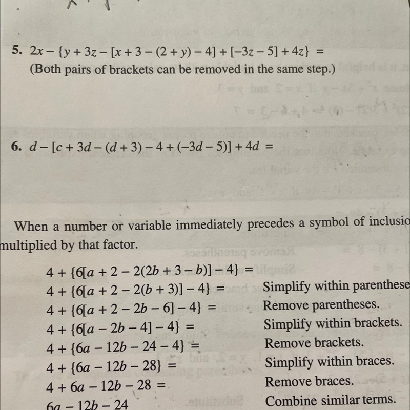 Please help me with this equation I need help on number five-example-1