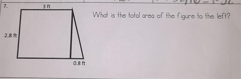 What is the total area of the figure to the left?​-example-1