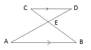 From the diagram below, we can say that ___. Select one: a. Δ CED is similar to Δ BEA-example-1