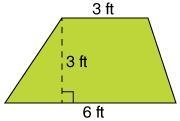 What is the area of the trapezoid? 9 ft 2 12 ft 2 13 ft 2 13.5 ft 2-example-1