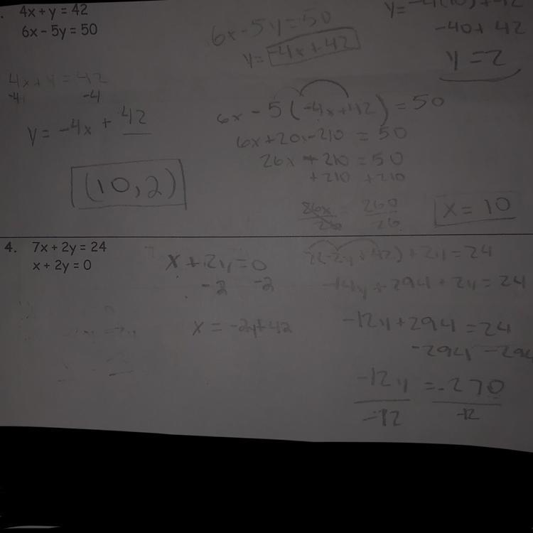 Can someone please help me with #4. Substitution method-example-1