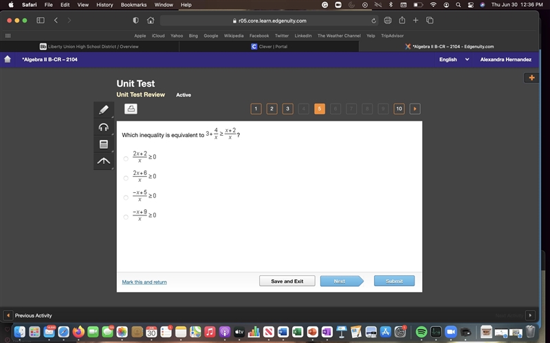 Which inequality is equivalent to 3+4/x>_x+2/x-example-1