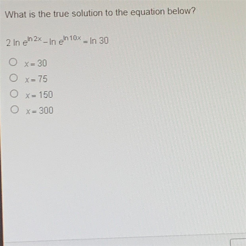 Edgy question please help What is the true solution to the equation below? 2 in en-example-1