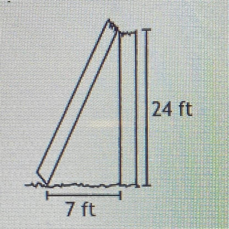 the diagram below is a picture of a broken post. determine the height of the post-example-1