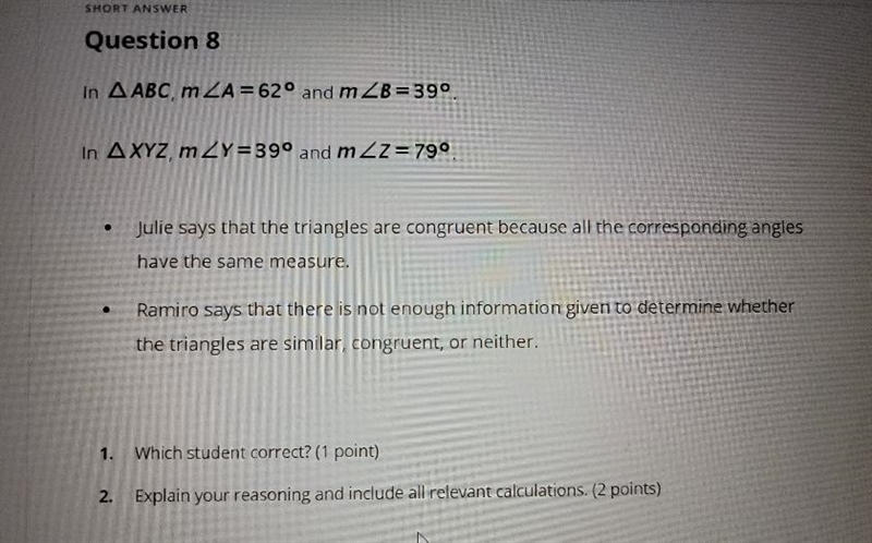 (some zs are something else but come up as z expect last one!) In A ABC, m ZA=62° and-example-1