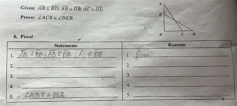 Can someone pls pls PLS, help me out? ASAP!! (Geometry) “Complete the proof”-example-1