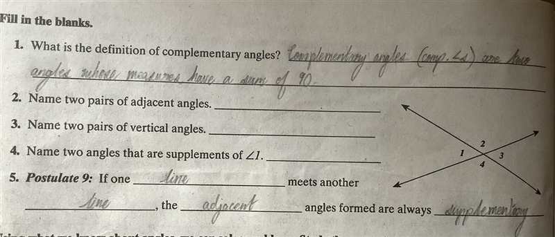 Can someone help me out on these geometry fill in the blanks questions? Just questions-example-1