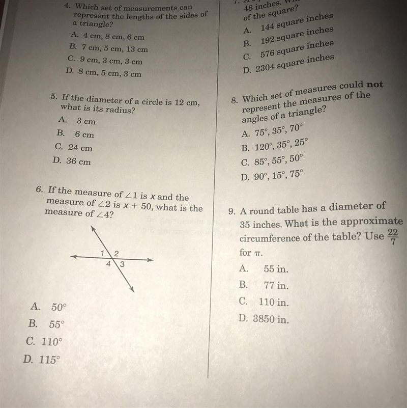 Answer number 9 please. Thank you.-example-1