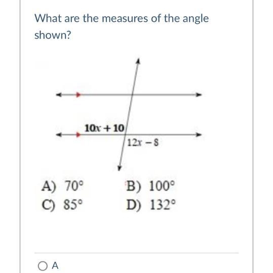 What are the measures of the angle shown-example-1