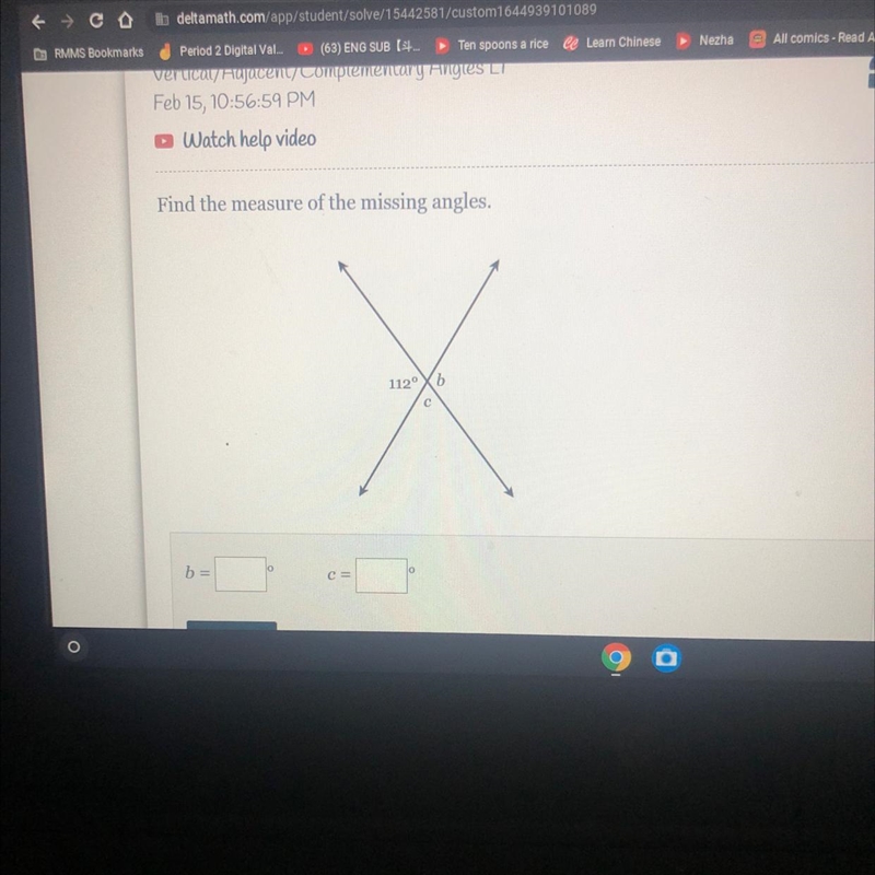 Found the measure of the missing angle B= C=-example-1