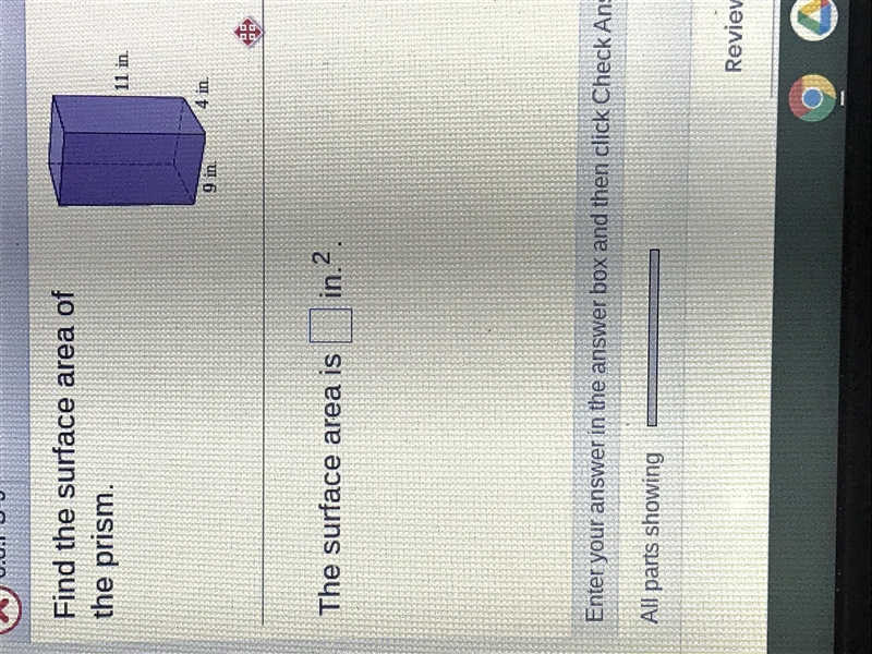 Find the surface area of the prism //Please answer//-example-1