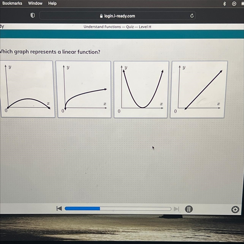 Which graph represents a linear function?-example-1