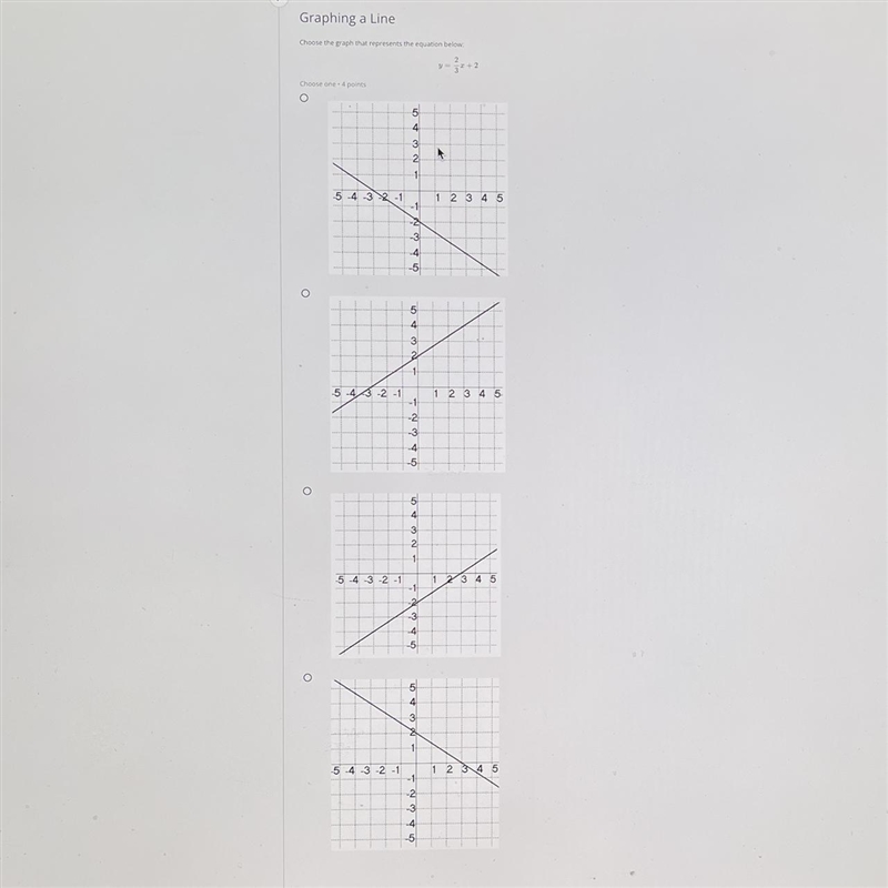 Graph equation Chose a graph that represents the given equation in the picture.-example-1