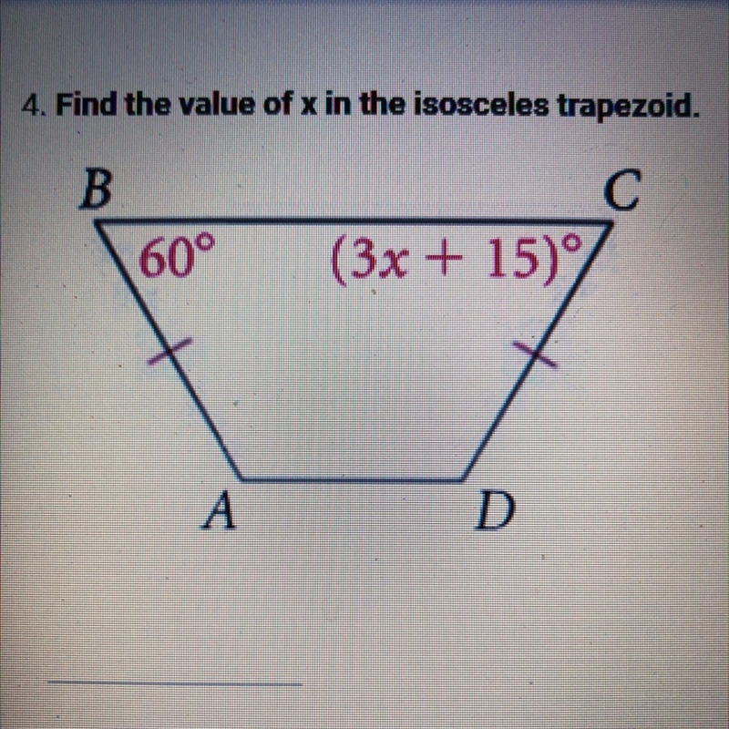 Please help! Find the value of c in the isosceles trapezoid.-example-1