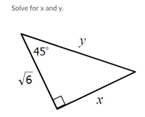 Pleaseee help, Solve for x and y :3-example-1