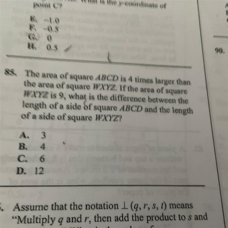 The area of square ABCD is 4 times larger than the area of square WXYZ. If the area-example-1