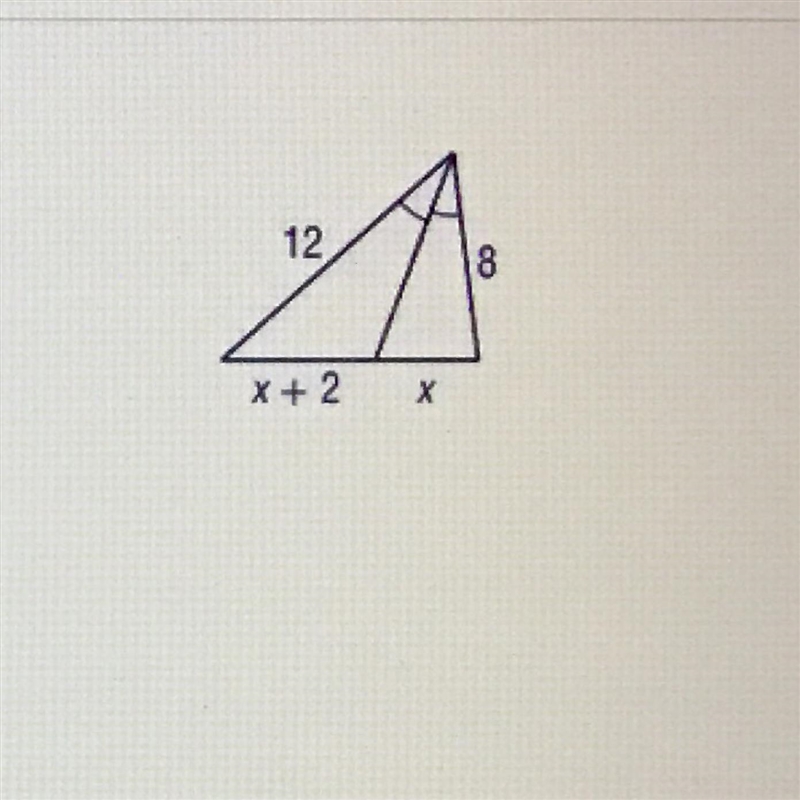 Find the value of “x”. a. 4b. 5c. 6d. 8-example-1