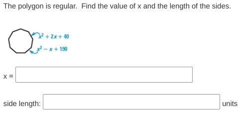 How do I solve this? What geometry property do I use to solve this polygon and what-example-1