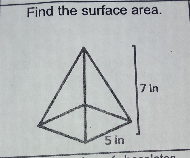 Find the surface area. 7 In 5 in helppppp​-example-1