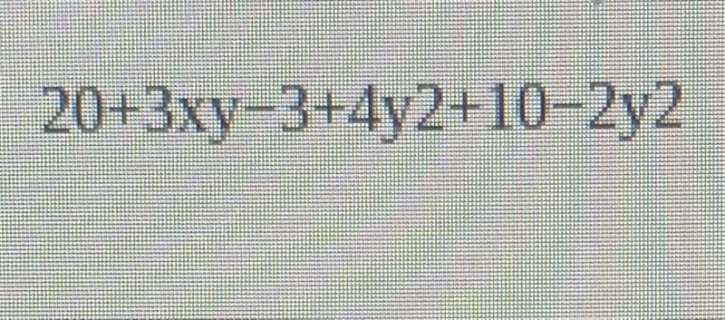 Simplify the following expressions by combining like terms, if possible.-example-1