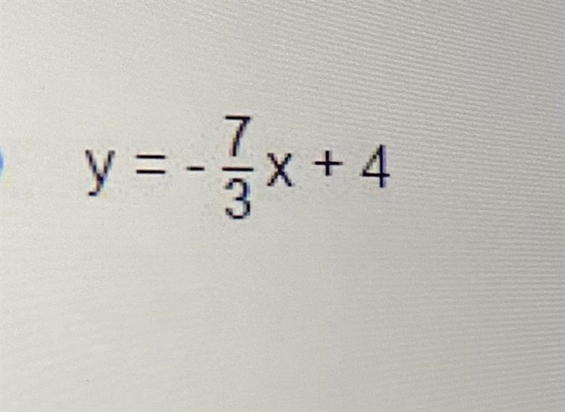 What’s the slope and y - intercept of this equation ?-example-1