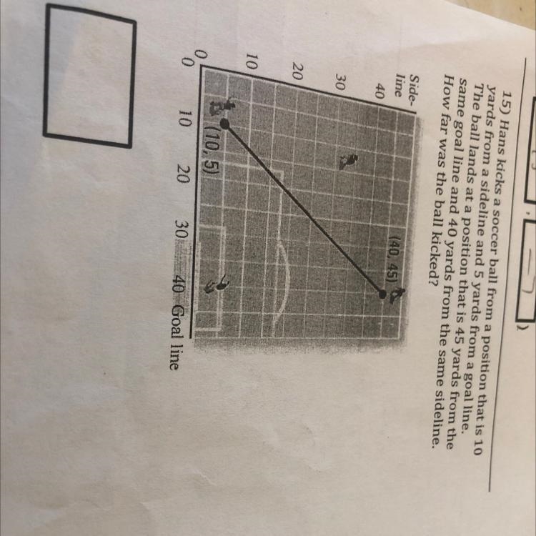 DUE TOMORROW. PLEASE HELP ME IF YOURE GOOD AT GEOMETRY 15) Hans kicks a soccer ball-example-1