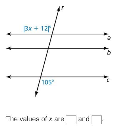 In the diagram, A||B and B||C . Find the values of X-example-1