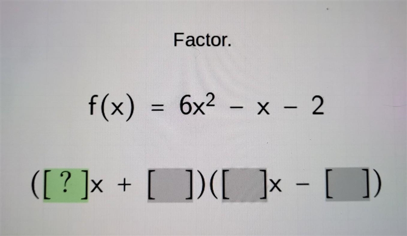 I dont know how to do this. My teacher said we had to use the X method and im so confused-example-1